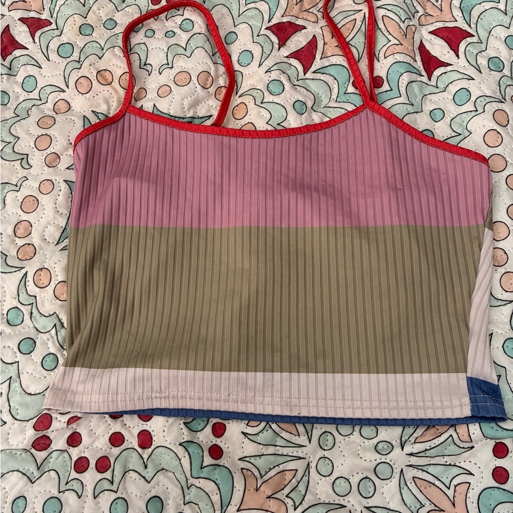 Striped Multicolor Crop Top